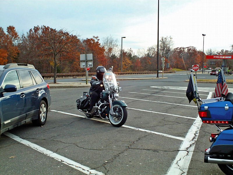Motorcycle Polar Bear Blog Author Chris Loynd rides into GSP rest stop