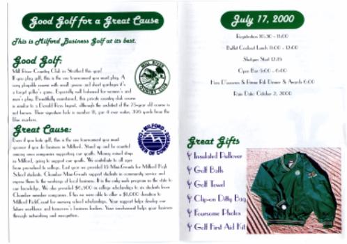 Doing two jobs: attracting golfers and contributors.